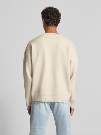 JACK & JONES Premium Strickpullover mit Rundhalsausschnitt Modell 'BRADFORT' Offwhite Melange 5