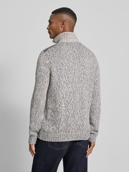RAGMAN Gebreid jack met ribboorden Bleu - 5