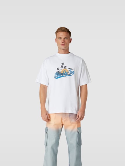 Blue Sky Inn Oversized t-shirt z czystej bawełny Biały 4