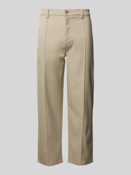 PEGADOR Regular Fit Hose mit fixierten Bügelfalten Modell 'GUIDER' Beige 2