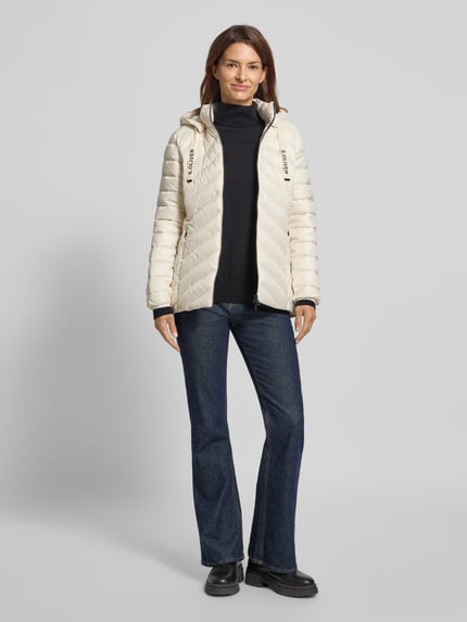 s.Oliver RED LABEL Shaped Fit Steppjacke mit Label Print Offwhite 1