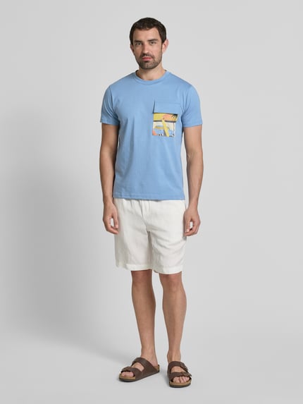 Zeybra T-Shirt mit Brusttasche Hellblau 1