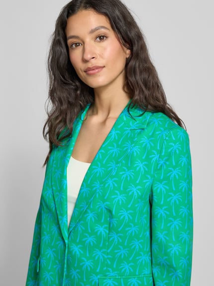 Milano Italy Blazer mit Reverskragen Gruen 3