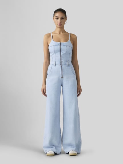 Levi's® Kombinezon bustier z szerokimi nogawkami Jeansowy niebieski 4