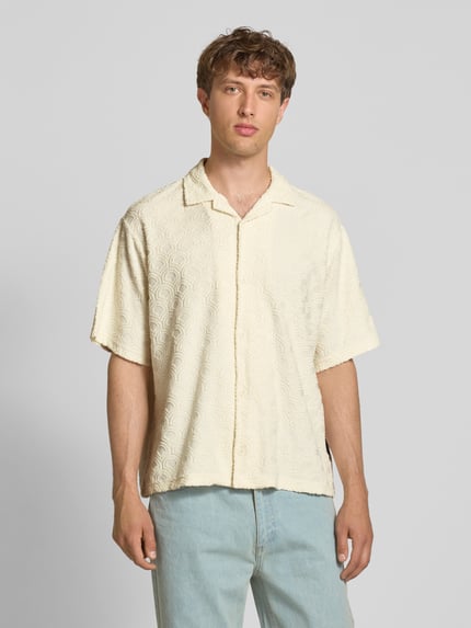 JACK & JONES Relaxed Fit Freizeithemd mit Strukturmuster Modell 'INFINITY' Offwhite 4
