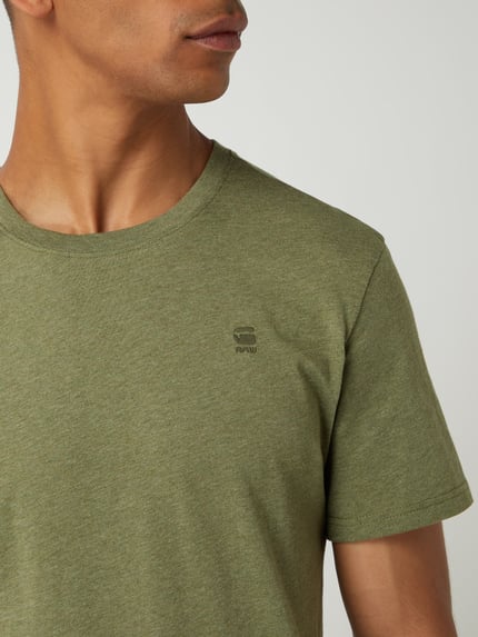 G-Star RAW Regular fit t-shirt van puur katoen Olijfgroen gemêleerd - 3