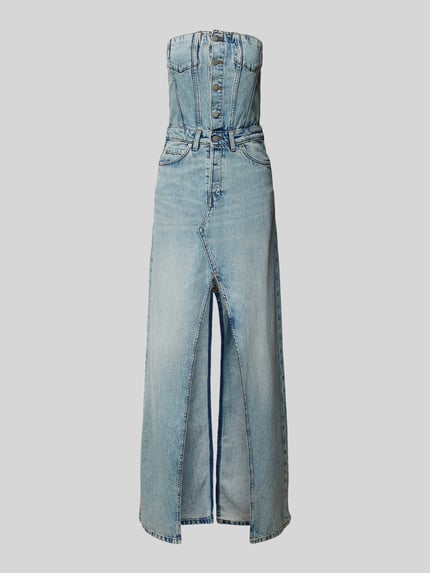 Weekday Kleid mit Knopfleiste Modell 'Scottsdale' Jeansblau 2