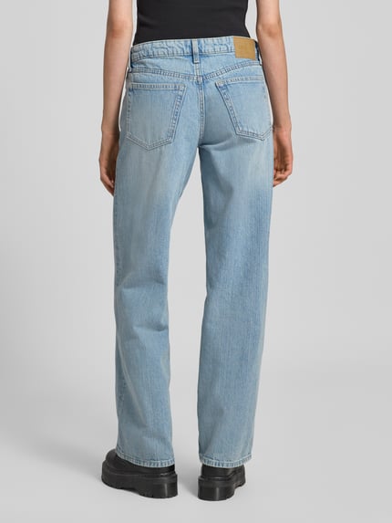 Weekday Loose Fit Jeans aus reiner Baumwolle Modell 'Ample' Hellblau Melange 5
