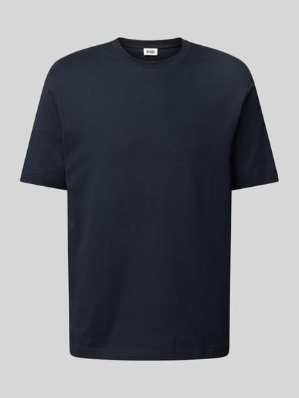 DRYKORN T-Shirt mit geripptem Rundhalsausschnitt Modell 'RAPHAEL' Dunkelblau 2