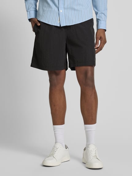WOODBIRD Regular Fit Shorts mit Gürtel Modell 'Choi' Black 4