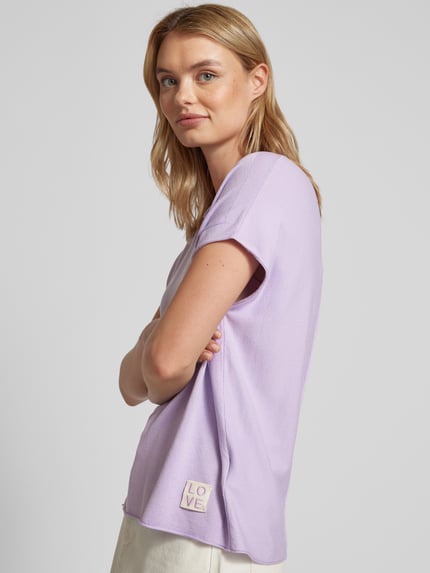 LIEBLINGSSTÜCK T-shirt met labeldetail, model 'Karista' Lila - 3