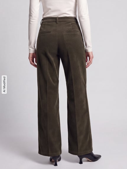 CAMBIO Relaxed Fit Cordhose seitliche Eingrifftaschen Modell 'ALEXIS' Oliv 5