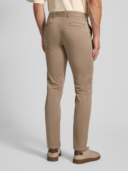 BOSS Orange Chinosy o kroju slim fit z mieszanki bawełny Jasnobrązowy 5