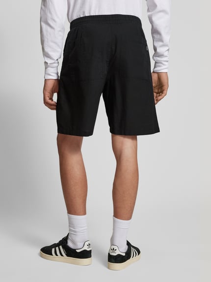 REVIEW Loose Fit Shorts aus Baumwoll-Leinen-Mix Black 5