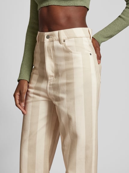 Nanushka Loose fit jeans met streepmotief Ecru - 3