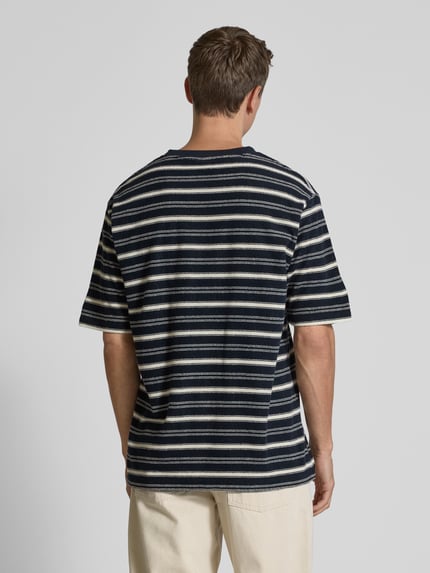 Lindbergh Oversized T-Shirt mit Rundhalsausschnitt Dunkelblau 5