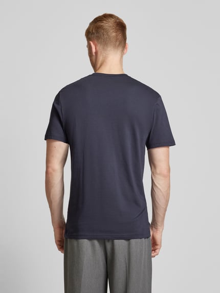 RAGMAN T-Shirt mit geripptem Rundhalsausschnitt im 2er-Pack Marine 5