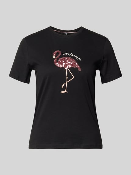 ONLY regular fit T-shirt van puur katoen model 'KITA' Metallic zwart - 2