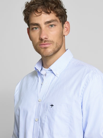Fynch-Hatton Regular Fit Freizeithemd mit Button-Down-Kragen Modell 'All Season' Bleu 3