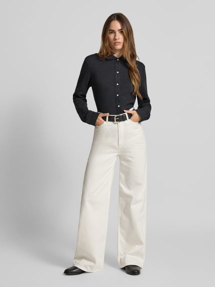 Tommy Hilfiger Bluzka z długim rękawem o kroju regular fit z czystej bawełny Antracytowy 1