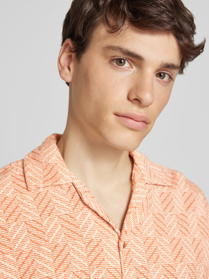 JACK & JONES Regular Fit Freizeithemd mit Resortkragen Modell 'BLUVINCENT' Hellbraun 3