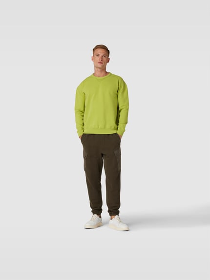 Ten C Bluza o kroju oversized z bawełny Jabłkowozielony 1