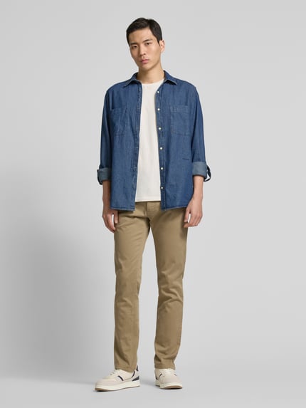 BOSS Orange Slim fit chino met Franse steekzakken Beige - 1