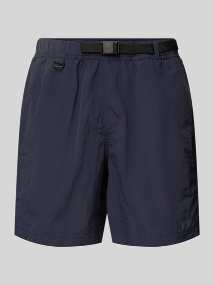 WOODBIRD Korte regular fit broek met riem, model 'Choi' Marineblauw - 2