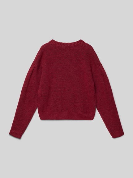 Calvin Klein Jeans Strickpullover mit Woll-Anteil Bordeaux 3