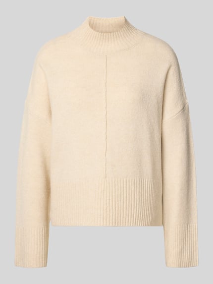 ONLY Sweter z dzianiny o kroju relaxed fit z dodatkiem wełny model „WHITNEY” Écru melanż 2