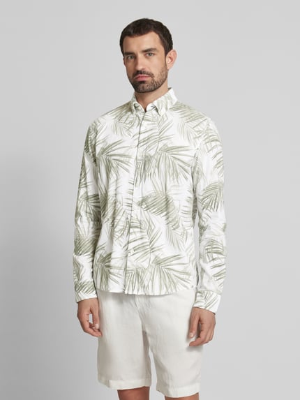 Tom Tailor Denim Koszula casualowa o kroju relaxed fit z mieszanki wiskozy i lnu Biały 4