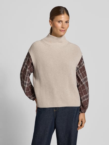 Marc O'Polo Strickpullunder mit Mock Neck Stein 4