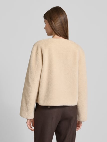 Marella Teddyjacke mit Rundhalsausschnitt Modell 'CECIL' Offwhite 5