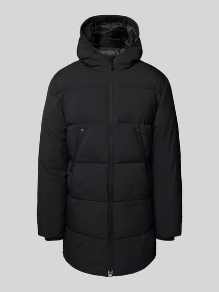 Tom Tailor Denim Płaszcz pikowany o kroju regular fit z kapturem BLACK 2