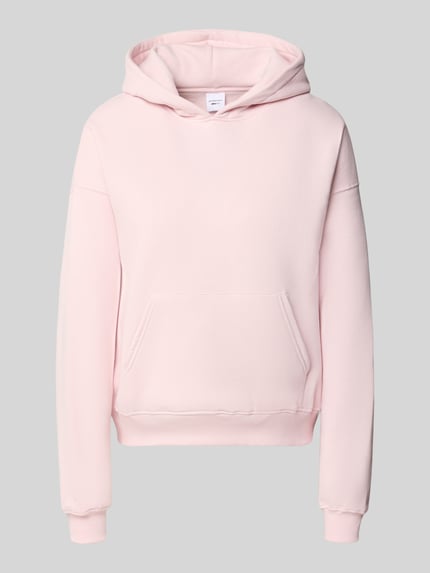 Produktfoto, Regular Fit Hoodie mit Känguru-Tasche Modell 'Iconic' van Gina Tricot in lichtroze katoenmix met elastische boorden