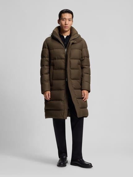 BOSS Regular Fit Steppmantel mit Zweiwege-Reißverschluss Modell 'CENUTO' Oliv 4