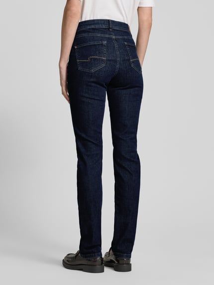 ANGELS Jeansy o kroju straight fit z dodatkiem streczu model ‘Cici’ Ciemnoniebieski 5