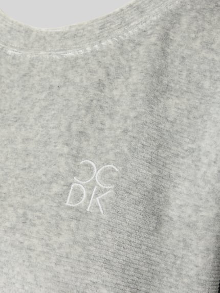 CCDK Copenhagen Góra od piżamy z okrągłym dekoltem model ‘Svea’ Jasnoszary 2