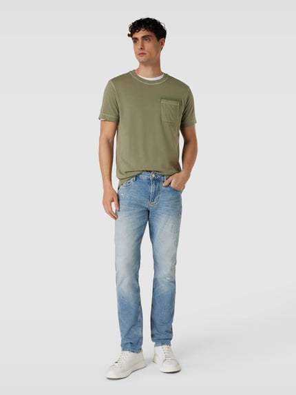 JOOP! JEANS T-Shirt mit aufgesetzter Brusttasche Modell 'Caspar' Oliv 1