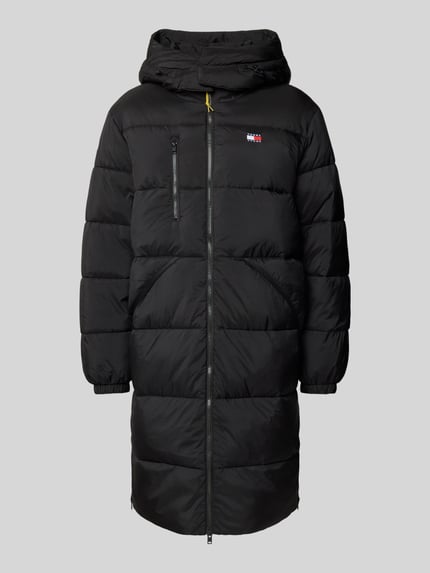 Tommy Jeans Regular fit gewatteerde lange jas met labelstitching, model 'VAIL' Zwart - 2