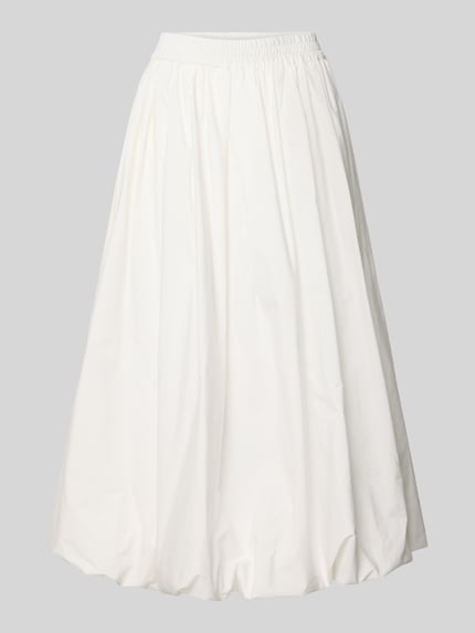 Ausgestellter Maxi-Rock aus reiner Baumwolle Modell 'NUVOLE' Shop The Look MANNEQUINE