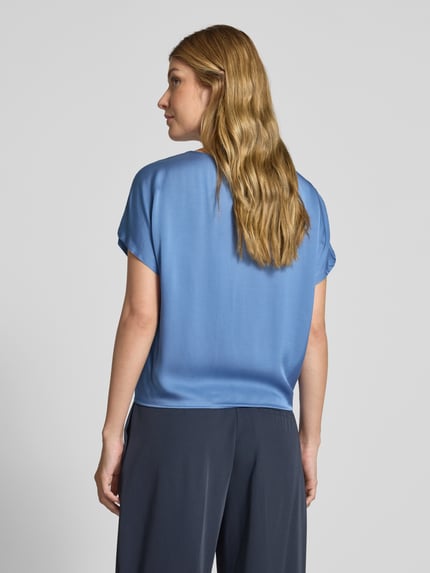 Oui Regular fit blouseshirt met knoopdetail Blauw - 5