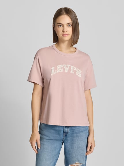 Levi's® 300 Regular fit t-shirt van puur katoen model 'VINTAGE' Oudroze - 4