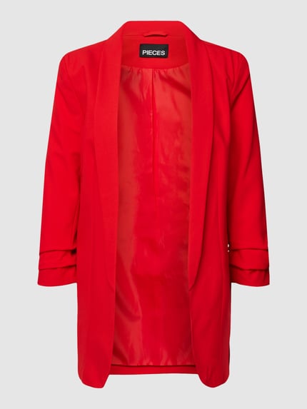 PIECES Regular Fit Longblazer mit Viskose-Anteil Modell 'BOSELLA' Hellrot 2