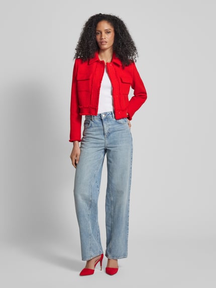 MANGO Blazer mit aufgesetzten Brustpattentaschen Modell 'CINTIA' Rot 1