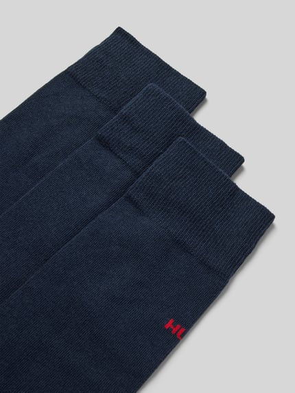 HUGO Socken mit Label-Detail im 3er-Pack Modell 'UNI COLORS' Dunkelblau 2