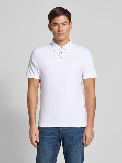 CK Calvin Klein Koszulka polo o kroju relaxed fit z wyhaftowanym logo model ‘SUPIMA’ Biały 4