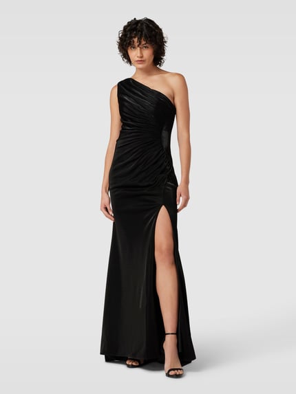 LUXUAR FASHION Abendkleid mit One-Shoulder-Träger Black 4