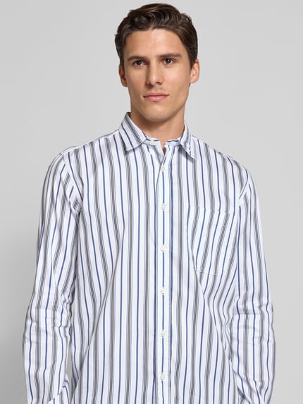 HUGO Koszula casualowa o kroju regular fit z kieszenią na piersi model ‘Guess’ Szaroniebieski 3