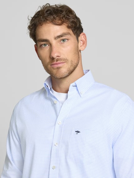 Fynch-Hatton Regular Fit Freizeithemd mit Button-Down-Kragen Modell 'All Season' Bleu 3
